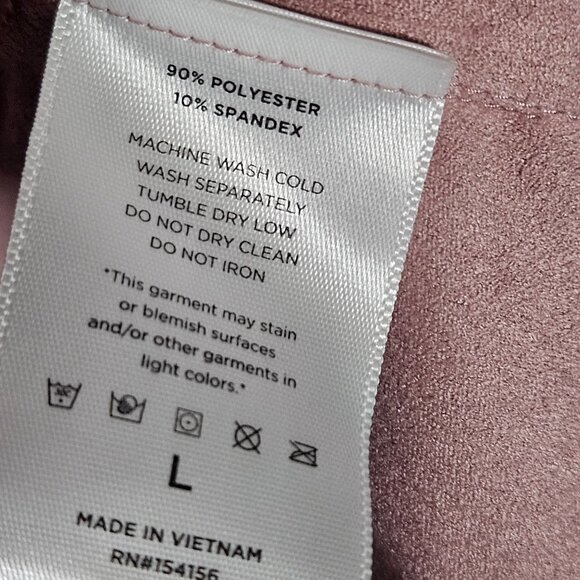 Mote Women's Asymmetrical Zip Jacket Pink L Minimalist Clean Girl Fall Layer - Picture 6 of 8